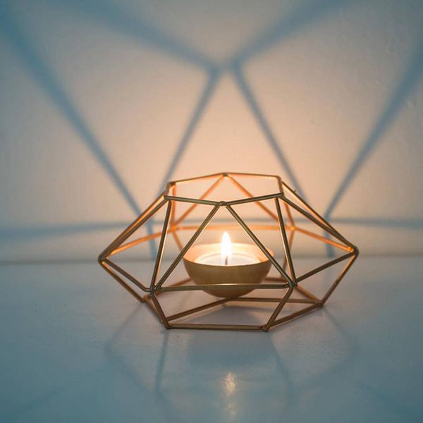 

candle holders modern nordic style craft bulk metal geometric candlestick home accessories table design porta velas decor
