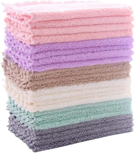 

towel multicolor kitchen dishcloths dish towels, cloths absorbent coral fleece cleaning nonstick oil washable fast drying