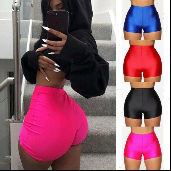 

womens stretch biker bike shorts workout spandex short mini shorts high waist gym short trousers drop shipping, White;black