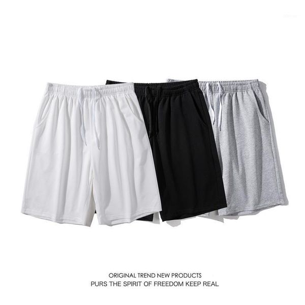 

men's shorts 45kg-100kg summer daily casual mens drawstring waist black white gray basic bermuda short joggers, White;black