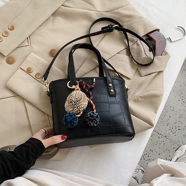

shoulder bags 2021 korean crocodile pattern vegetable basket handbag casual diagonal texture