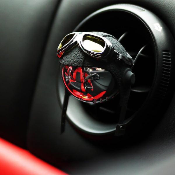 

car air freshener auto outlet perfume airborne division design hanging fragrance vent clip stainless steel + leather