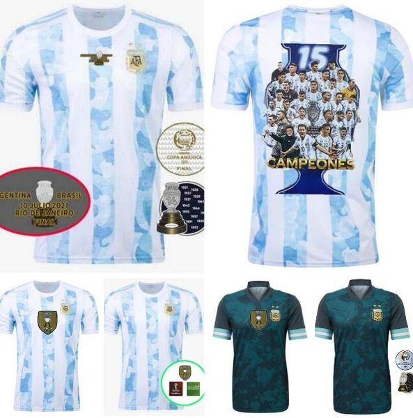 

copa america finals 2021 argentina soccer jerseys home away 21 22 messi di maria maradona match details 200 years champions lo celso concept, Black;yellow