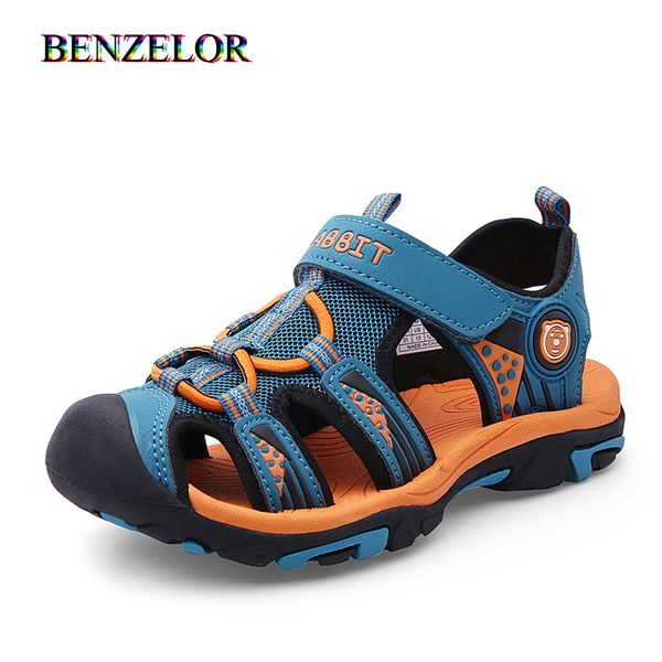 

benzelor children sandals for boys girls shoes 2021 summer outdoor kids shoes teenagers non-slip child sandles sandalias, Black;red