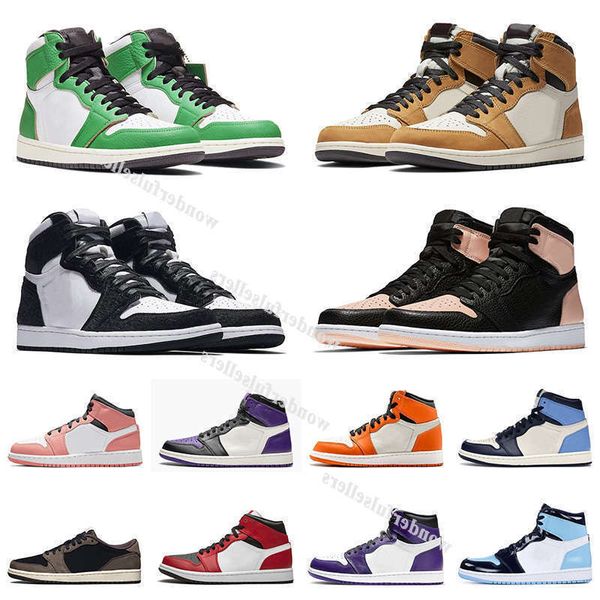 

2021 new arrival twist basketball shoes 1 jumpman 1s lucky green rookie year mens womens mid pink quartz obsidian trainers sport sneakers
