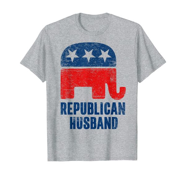 

republican husband vintage logo t-shirt, White;black