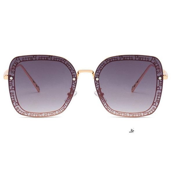 

female square women 2021 retro gradient brand sunglasses polygon losmc trendy rimless uv400 designer fml glasses sun xstqo, White;black