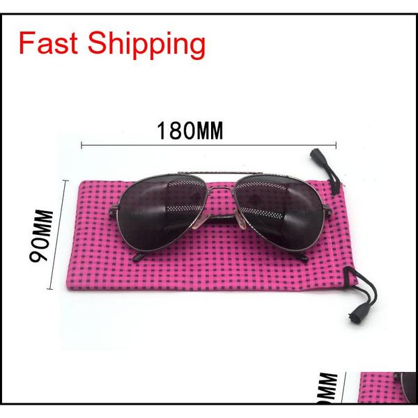 

10pcs/lot sunglasses pouch glasses case bags pink plaid microfiber soft glasses eyeglasses bags eyewea qylgia new_dhbest, Silver