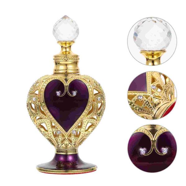 

storage bottles & jars 1pc alloy aroma glass essential oil bottle home