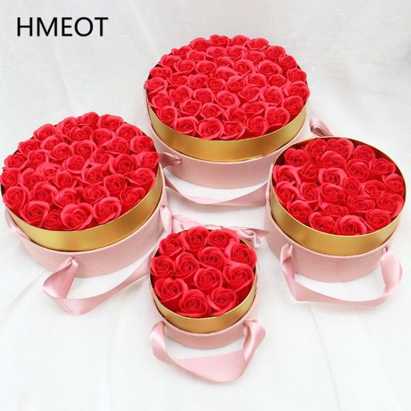 

decorative flowers & wreaths creative valentine's day gift soap flower+portable box hug bucket wedding candy storage gifts for girlfrie