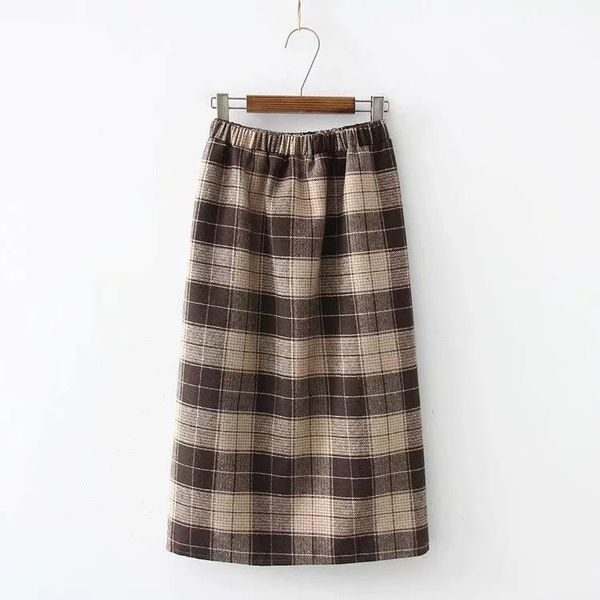 

skirts autumn winter chic vintage plaid preppy style skirt, Black