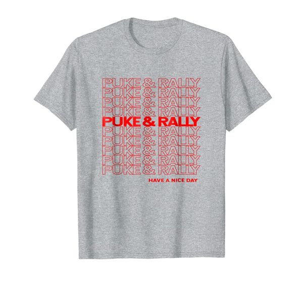 

funny beer drinkers party - puke and rally - t-shirt, White;black