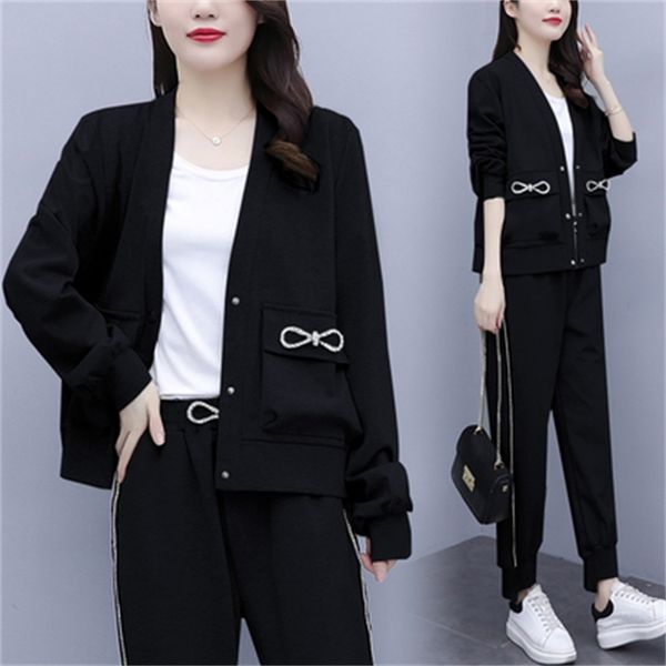 

plus size 5xl piece all jacket and casual women's training pants diamond blazer pantalon women suit tyx8, White;black