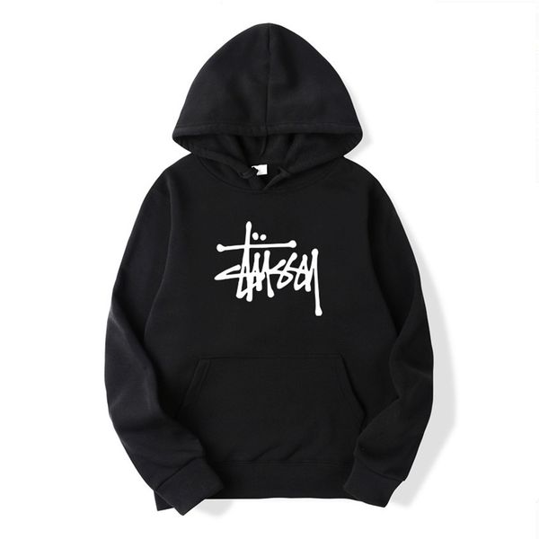 

hoodiesnew pullover sweater casual sports men's and women's plush hoodie, Black