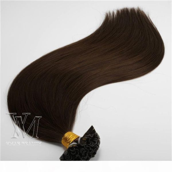 

vmae platinum natural blonde virgin brazilian straight hair 100pcs keratin nail hair extesions u tip pre bonded human hair extension, Black