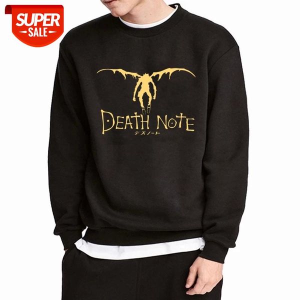 

Death Note Gold Print Hoodies Shinigami Ryuk Graphic Harajuku Hip Hop Streetwear Men Women Anime Hooded Sweatshirt Pullover Tops #wM3d, Black