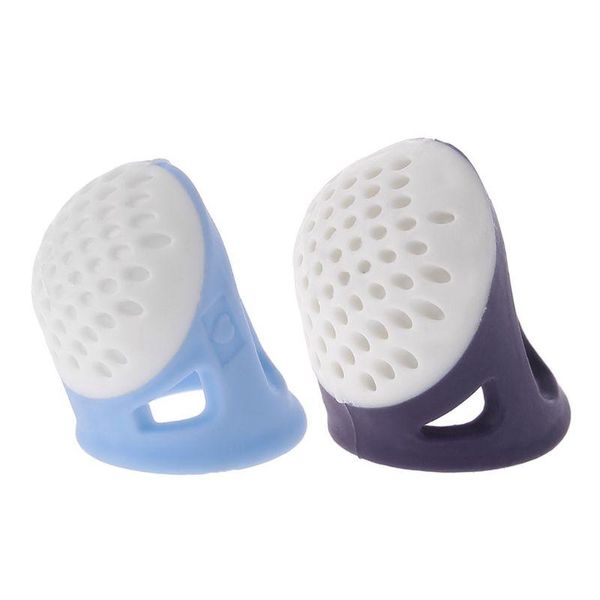 

silicone pin needles thimble finger protector diy sewing needlework accessory, Black