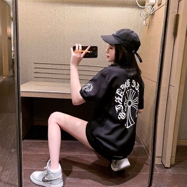 

2021 skirt short sleeve white t new cross pure cotton chrome otr / odecrosin t-shirt, White;black