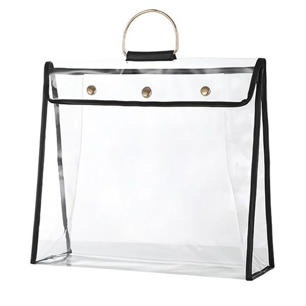 

transparent pvc travel bags organizer simple dust proof creative handbag purses organizer handbag protector for outdoor travel
