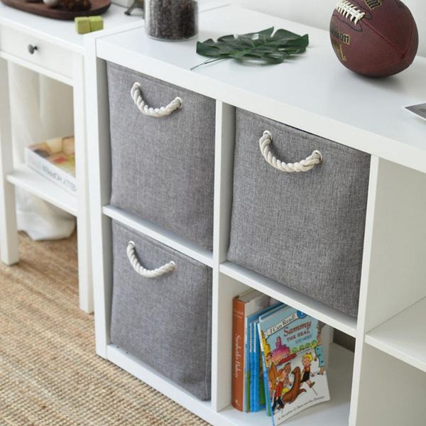 

storage bags bag, solid color large capacity foldable bag laundry bucket dirt clothes organizer, gray 2021 arrivals