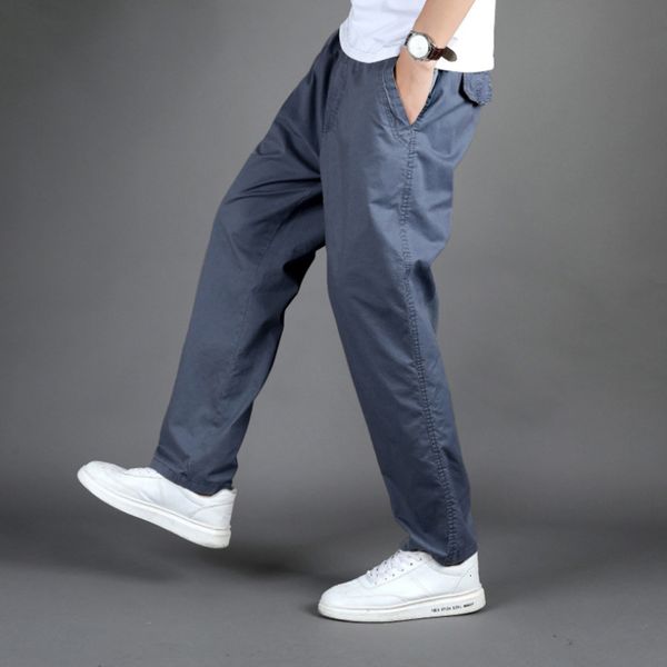 

men's pants 2021 men's pants, loose to ankle casual sports pants, Black
