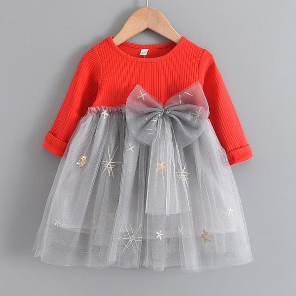 

girl's dresses autumn 2021 baby girl clothes born kids long sleeve children cartoon bear pattern cute dress infant, Red;yellow