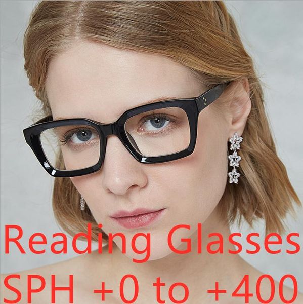 

sunglasses acetate women reading glasses anti blue light computer eyewear mens myopia frames square design lady optical eyeglasses, White;black