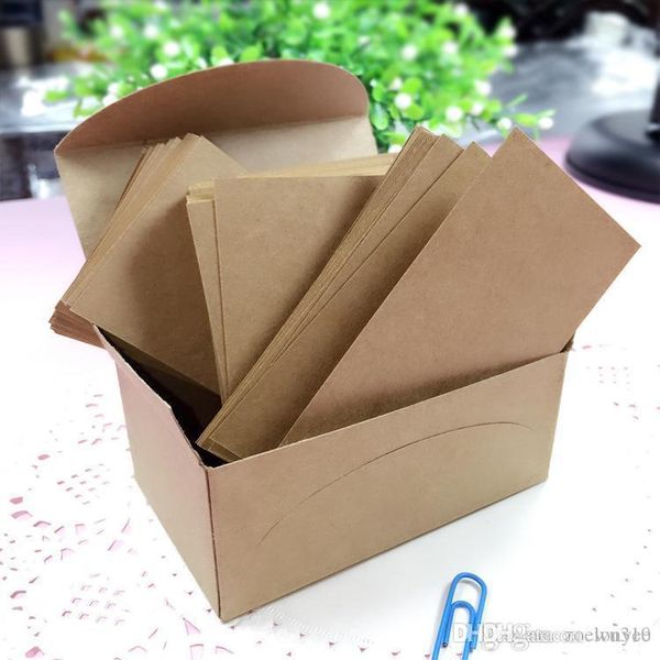 Двойная боковая пустая карта Kraft Paper Визитные карточки Открытка Граффити Слово Карточка СООБЩЕНИЕ КАРТЫ Новый год DIY Подарочные карты Поздравительные открытки XDH1484