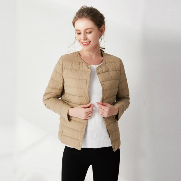 

2019 women ultra light down coat autumn spring parka thin jacket long sleeve lightweight white duck down coat plus size1, Black