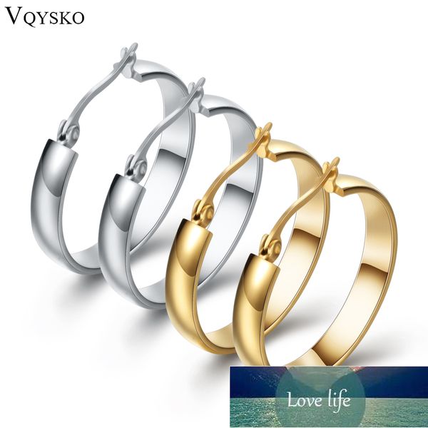 

brand earrings for women fashion jewelry gift wholesale trendy 2 colors gold color stainless steel hoop earrings factory price expert design, Golden;silver