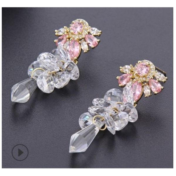

wonderful low price 2pairs/lots diamond crystal lady's earings 24.4, Silver
