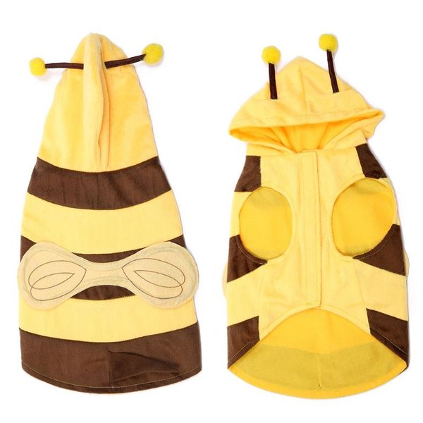 

dog apparel winter jacket with hood brown yellow bee styling party wear pet clothes factory drop bk18