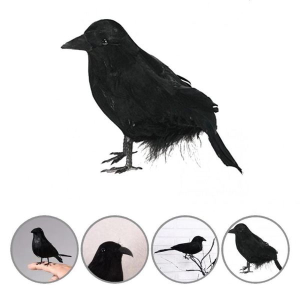 

party hats crow ornaments portable statue practical delicate texture great black feathered simulation