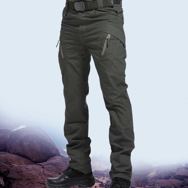 Pantaloni tattici militari Pantaloni cargo da alpinismo da uomo Pantaloni da lavoro traspiranti SWAT Army Tinta unita Pantaloni lunghi da lavoro Y0811