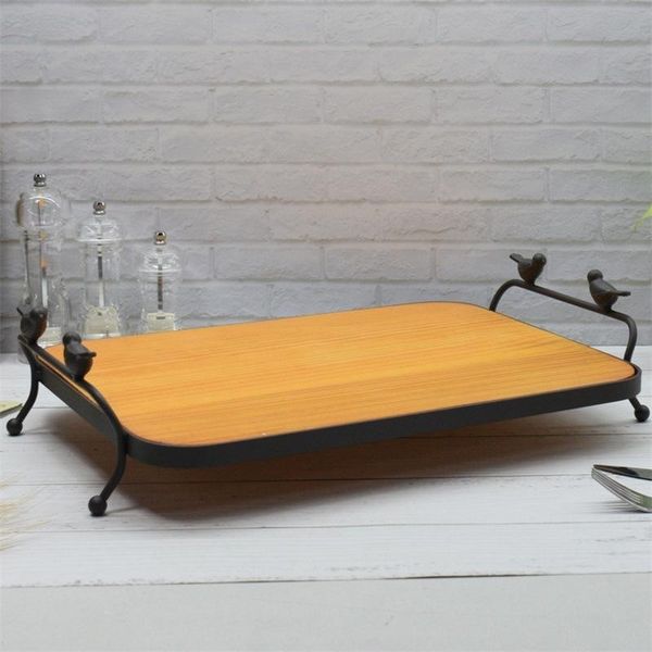 

kitchen storage & organization tray cup tea pizza wrought iron wood plate c