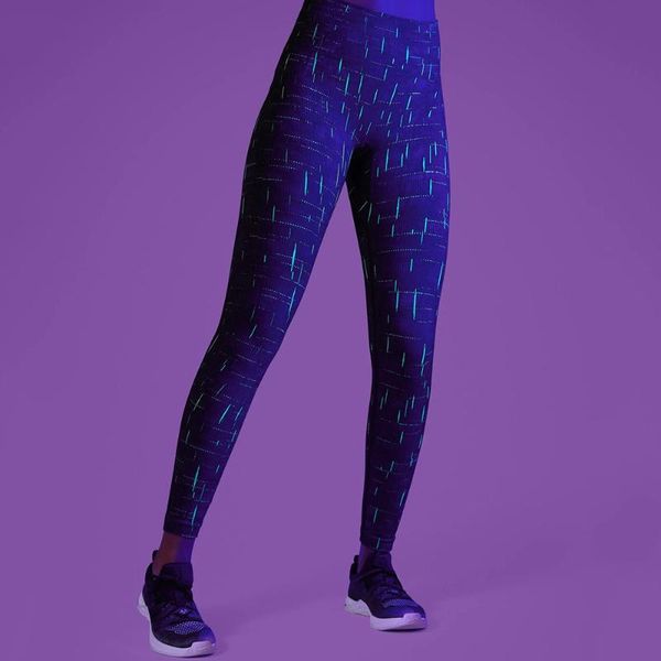 

women's leggings illumination women seamless gym sports ribbed waistband high waist legging fitness pant running pants, Black