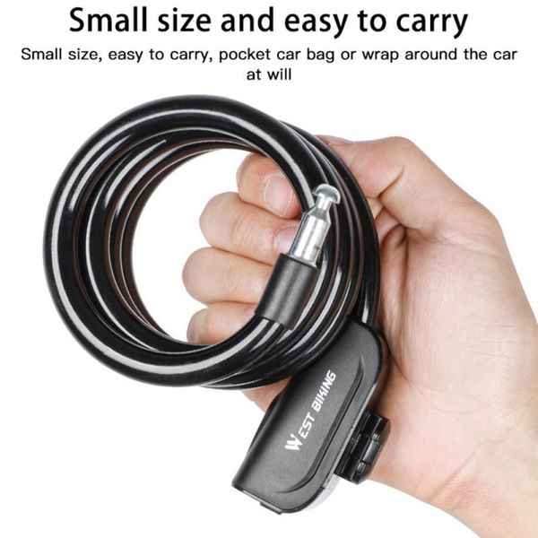

bike locks bicycle cable lock cycling anti-theft with keys steel wire security pvc waterproof mountain road mtb parts accessories