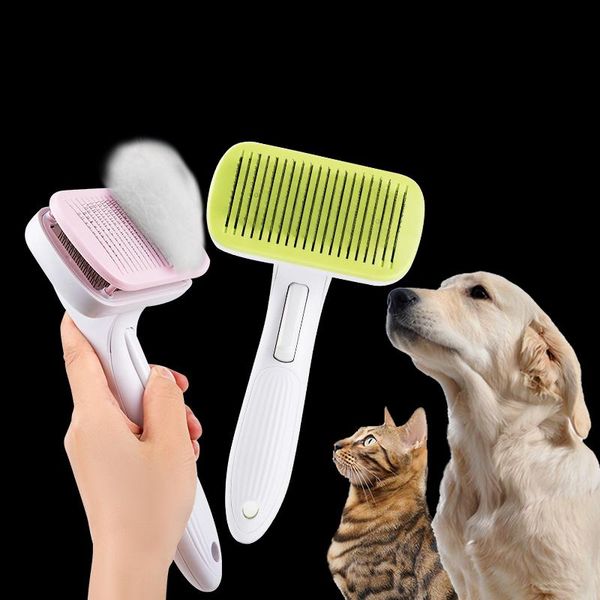 

pet comb cat dogs grooming automatic hair brush remover dog cat comb pet products