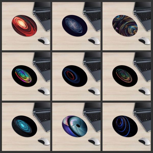 

mouse pads & wrist rests xgz bright round pad color spots dotted lines perfect circle 3d effect visual impact desk mat rubber