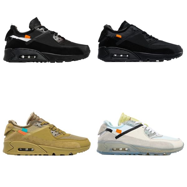 

men 90 90s max ape running shoes air off yelloe white desert ore designer trainer luxury ten baskets hommes fashion casual shoe chaussures s