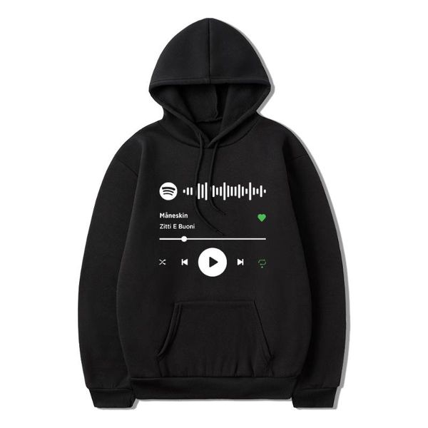 

men's hoodies & sweatshirts maneskin hoodie long sleeve pullover women tracksuit harajuku streetwear fashion clothes oversized tacksu, Black