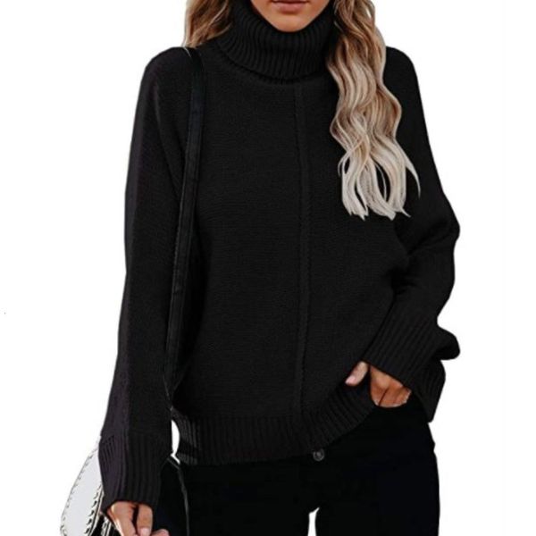 

2021 new women batwing sleeve loose sweater vintage harajuku solid turtleneck knitted pullovers elegant office lady oversized jumpers xqqw, White;black