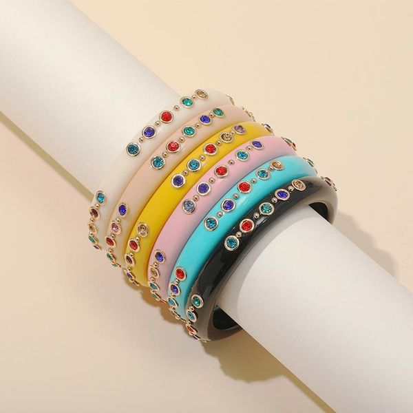 

bangle guanlong fashion charm bangles bracelet women cute acrylic with colorful beautiful bracelets resin charms crystal, Black