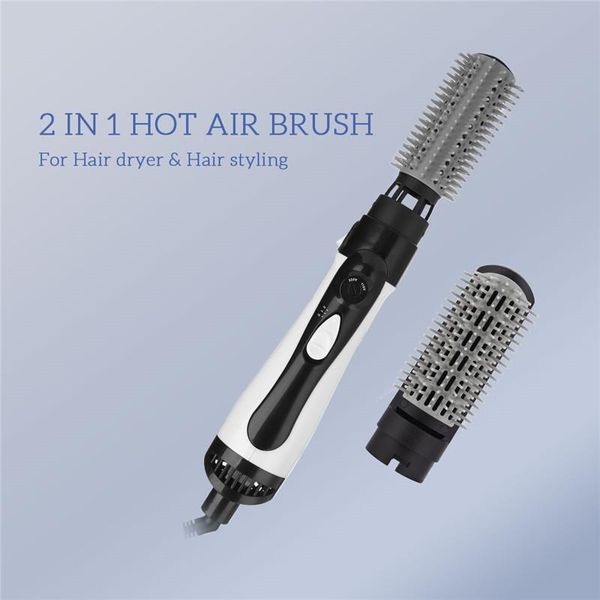 

electric hair brushes 2in1 straightener air dryer brush interchangeable curler comb straightening heated care 31