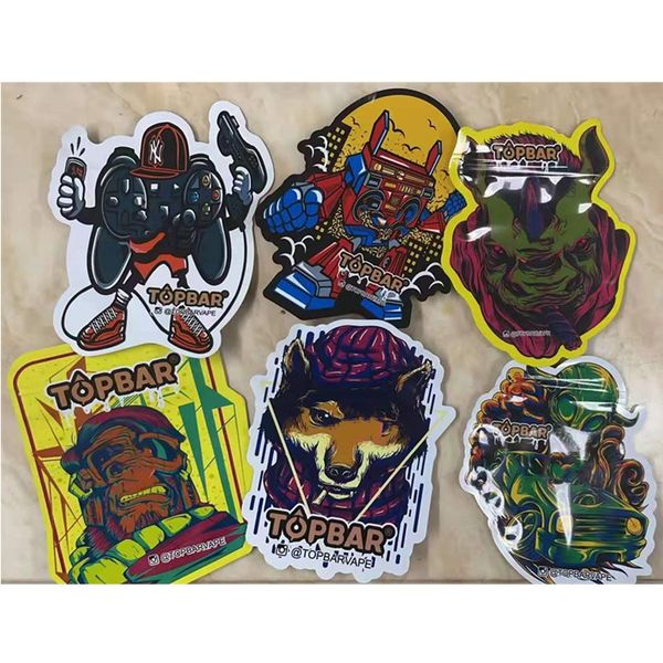 

empty irregular shaped mylar packing bags resealable zipper ar arvape vape package packaging bag wholesale