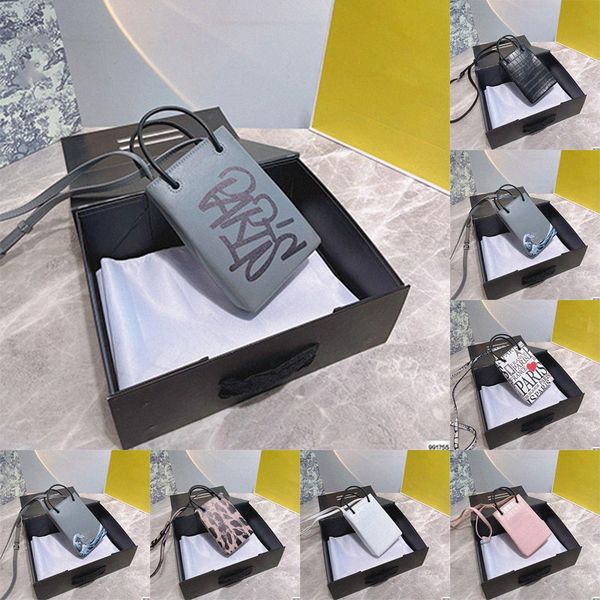 

[with gift box] fashion show womens mini totes bag shopping phone holder geninue leather designer shoulder crossbody bags limited 12*18 nort