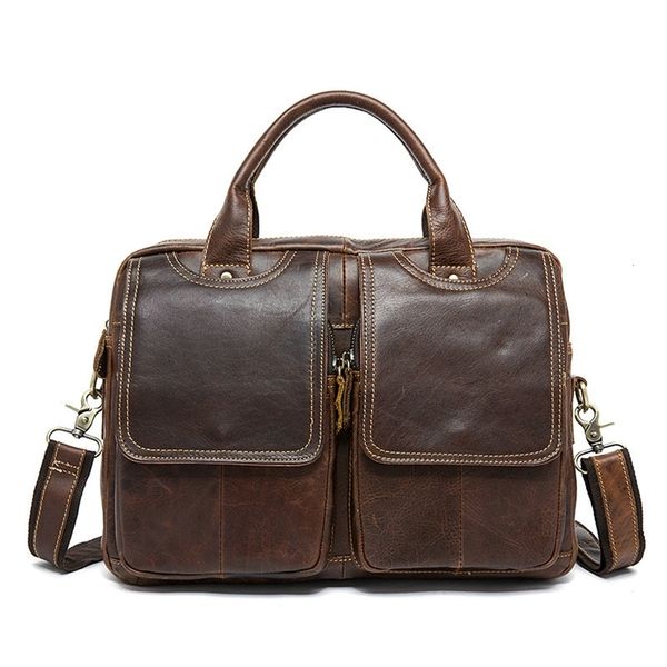 

100% genuine leather men's brand handbag, bag, briefcase