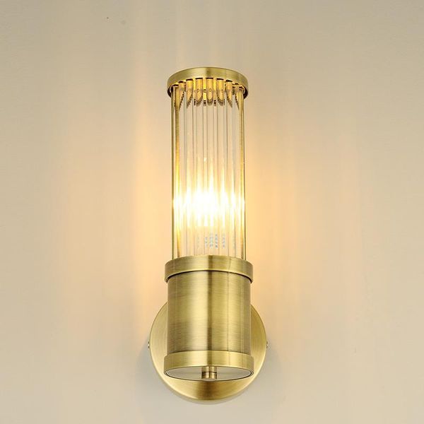 

postmodern gold luxury crystal led wall lamp iron bedroom bedside lighting stairs aisle fixture l room entrance lights
