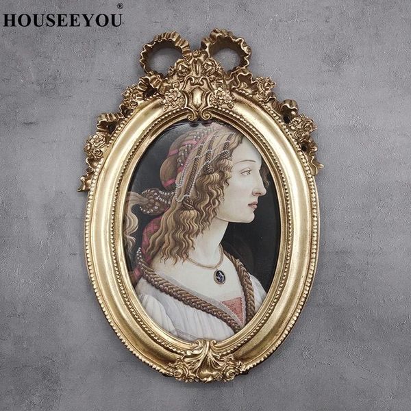 

frames 6-inch golden picture frame table home decor ornament 7-inch creative european pastoral retro art old po case decoration