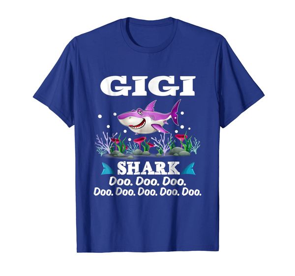 

gigi shark doo doo doo shirt, White;black
